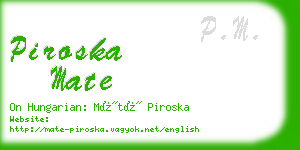 piroska mate business card